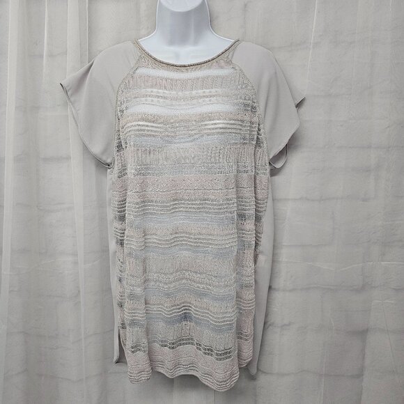 Simply Vera Vera Wang Tee Gray Sheer Mesh Whimsigoth Fairy Twee M - Picture 11 of 11